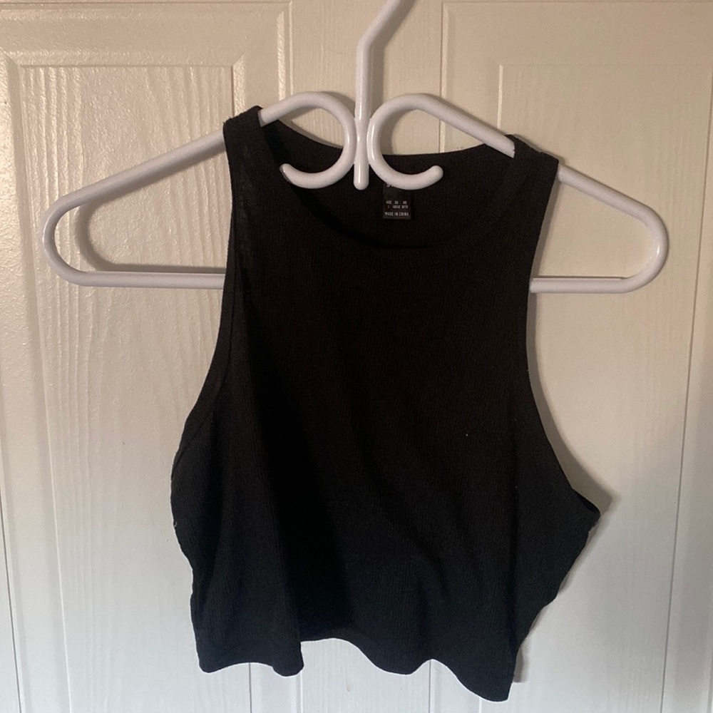 Black High Neck Tank